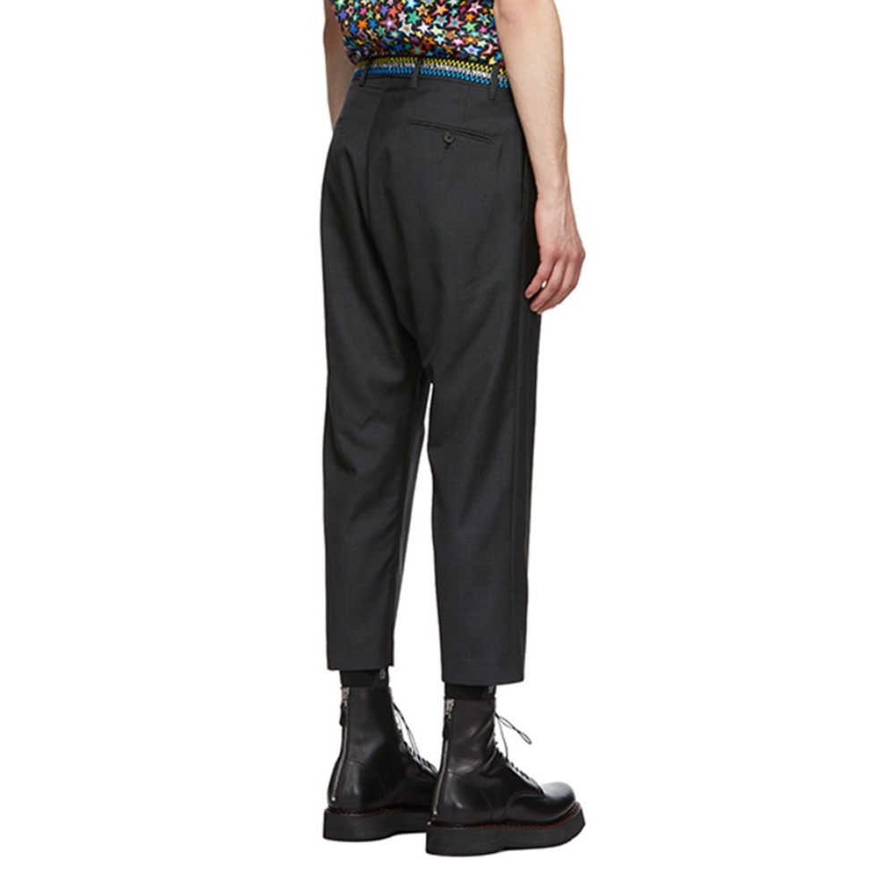 R13 - Grey Shoelace Belt Trousers - Picture 2 of 5